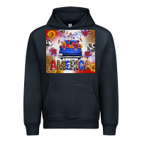 Navy Fourth Of July America Truck Urban Hoodie - FaDigitalArtStudio