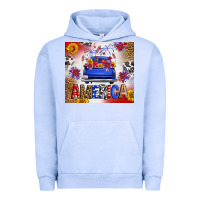Pigment Grape Ice Fourth Of July America Truck Urban Hoodie - FaDigitalArtStudio