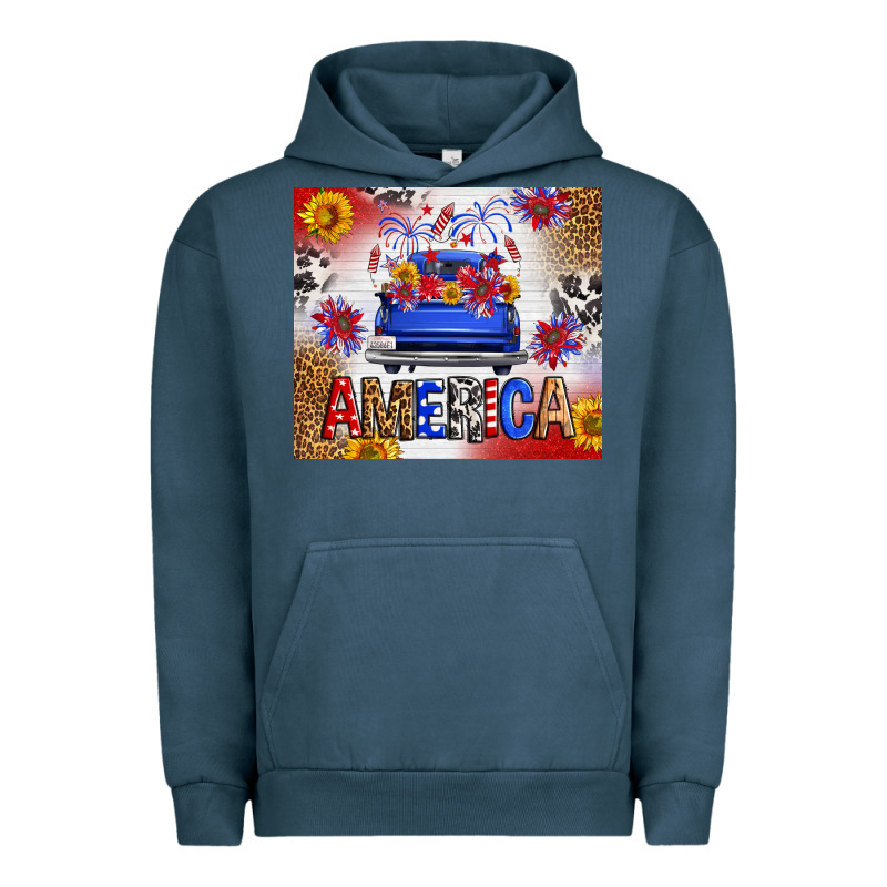Fourth Of July America Truck Urban Hoodie by FaDigitalArtStudio | Teevron