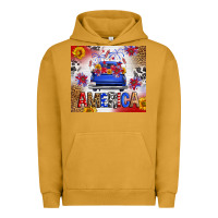 Pigment Peanut Butter Fourth Of July America Truck Urban Hoodie - FaDigitalArtStudio