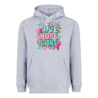 Heather Grey Love hope cure cancer Awareness Heavyweight Hoodie - HowdyJamesFarm