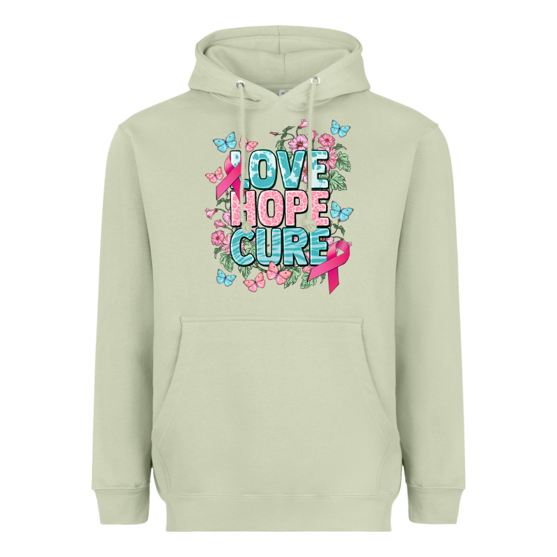 Love Hope Cure Cancer Awareness Heavyweight Hoodie by HowdyJamesFarm | Teevron