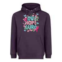 Plum Love hope cure cancer Awareness Heavyweight Hoodie - HowdyJamesFarm