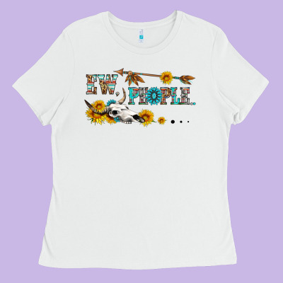 Ew People With Cross Ladies Tee Designed By Hra Design Shop