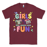 Burgundy girls just wanna have fun Classic Tee - MaliasSmallBusiness