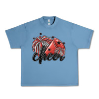 Pebble Blue cheer Urban Heavy Tee - MaliasSmallBusiness