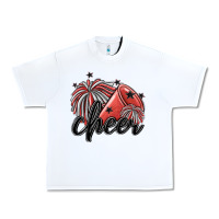 White cheer Urban Heavy Tee - MaliasSmallBusiness