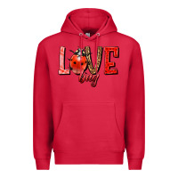 Cardinal Love bug Premium Hoodie - HowdyJamesFarm