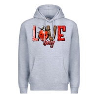 Heather Grey Love bug Premium Hoodie - HowdyJamesFarm