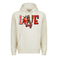 Oatmeal Heather Love bug Premium Hoodie - HowdyJamesFarm