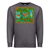 Charcoal Heather peace love lab tech Premium Sweatshirt - TumblerDesignByShophia