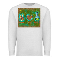 Oatmeal Heather peace love lab tech Premium Sweatshirt - TumblerDesignByShophia