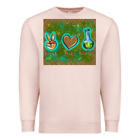 Pale Pink peace love lab tech Premium Sweatshirt - TumblerDesignByShophia