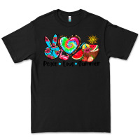 Black peace love  summer Premium Tee - AdoDesignShop