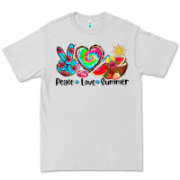 Dove Grey peace love  summer Premium Tee - AdoDesignShop