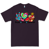 Plum peace love  summer Premium Tee - AdoDesignShop