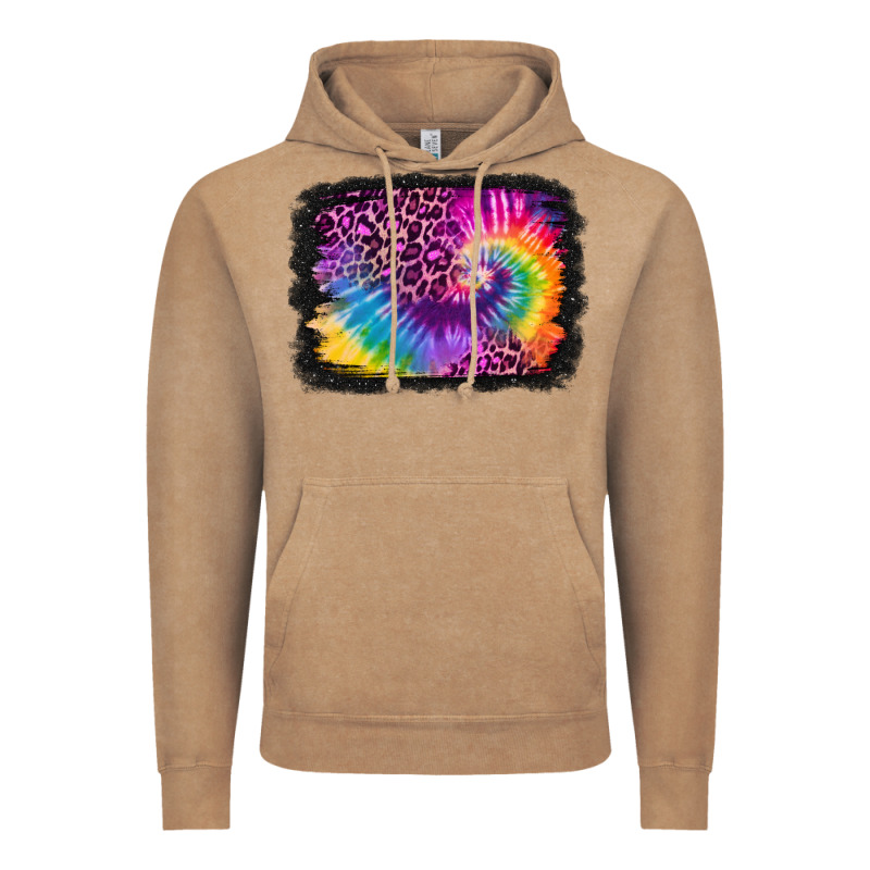 Tie Dye Leopard Glitter Background Vintage Hoodie by Jasminsmagicworld | Teevron