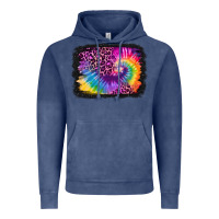 Vintage Denim tie dye leopard glitter background Vintage Hoodie - Jasminsmagicworld