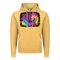 Vintage Mustard tie dye leopard glitter background Vintage Hoodie - Jasminsmagicworld
