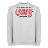 Heather Grey let all that you do be done in love 1 corinthıans Heavyweight Sweatshirt - MaliasSmallBusiness