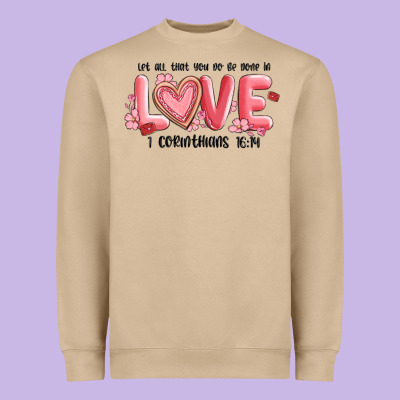 Let All That You Do Be Done In Love 1 Corinthıans Heavyweight Sweatshirt Designed By Maliassmallbusiness