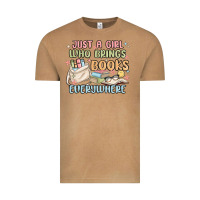 Vintage Camel just a girl who brings books everywhere Vintage Tee - MaliasSmallBusiness