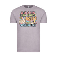 Vintage Zinc just a girl who brings books everywhere Vintage Tee - MaliasSmallBusiness