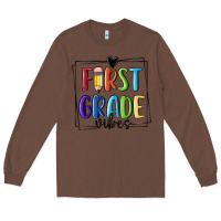 Chestnut 1st grade vibes Long Sleeve Tee - MaliasSmallBusiness