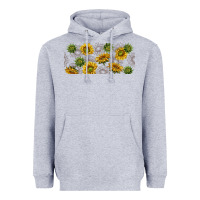 Heather Grey summer with sunflowers Heavyweight Hoodie - TumblerDesignByShophia