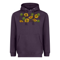Plum summer with sunflowers Heavyweight Hoodie - TumblerDesignByShophia