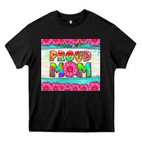 Black proud mom Heavy Core Tee - HRA Design Shop