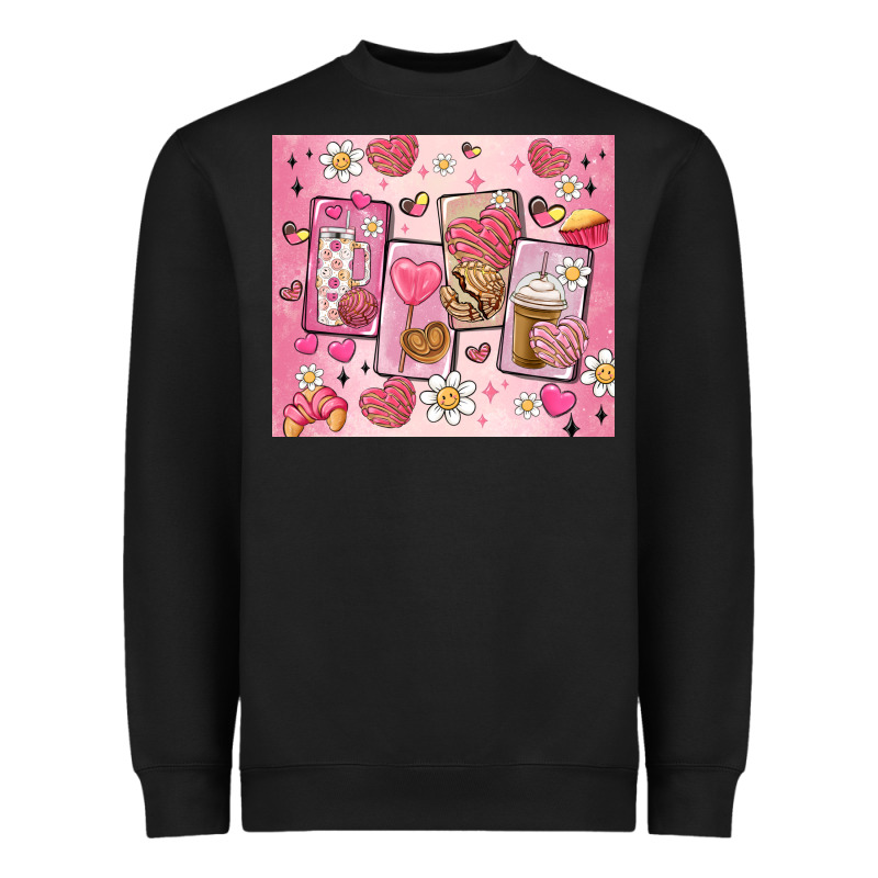 Cafecito Y Chisme Valentine's Day Heavyweight Sweatshirt by MaliasSmallBusiness | Teevron