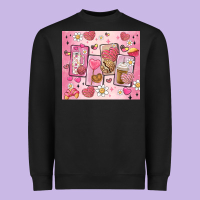 Cafecito Y Chisme Valentine's Day Heavyweight Sweatshirt Designed By Maliassmallbusiness