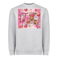 Heather Grey cafecito y chisme valentine's day Heavyweight Sweatshirt - MaliasSmallBusiness