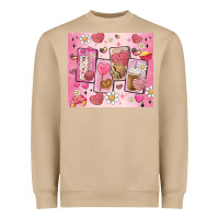 Mushroom cafecito y chisme valentine's day Heavyweight Sweatshirt - MaliasSmallBusiness