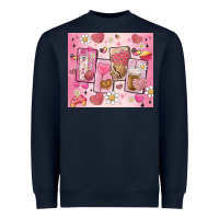 Navy cafecito y chisme valentine's day Heavyweight Sweatshirt - MaliasSmallBusiness