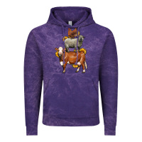 Cloud Purple farm animals stack Vintage Hoodie - LillyAllenDesigns