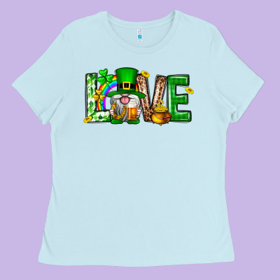Love St. Patricks Day Ladies Tee Designed By Neo Western