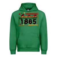 Emerald Juneteenth 1865 Urban Hoodie - FaDigitalArtStudio