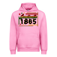 Fuchsia Pink Juneteenth 1865 Urban Hoodie - FaDigitalArtStudio