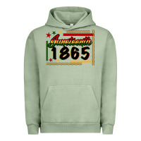 Pigment Oil Green Juneteenth 1865 Urban Hoodie - FaDigitalArtStudio