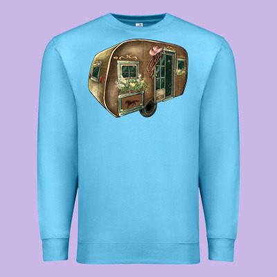 Caravan Premium Sweatshirt Designed By Howdyjamesfarm