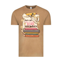 Vintage Camel just a girl who brings books everywhere Vintage Tee - MaliasSmallBusiness