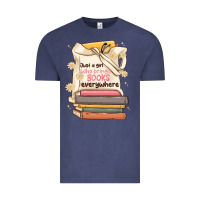 Vintage Denim just a girl who brings books everywhere Vintage Tee - MaliasSmallBusiness