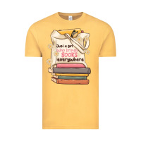 Vintage Mustard just a girl who brings books everywhere Vintage Tee - MaliasSmallBusiness