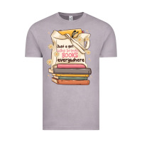 Vintage Zinc just a girl who brings books everywhere Vintage Tee - MaliasSmallBusiness