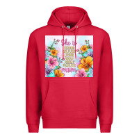 Cardinal she is mom with flowers Premium Hoodie - TumblerDesignByShophia