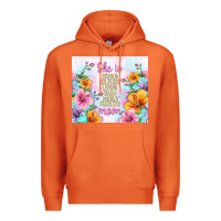 Carrot she is mom with flowers Premium Hoodie - TumblerDesignByShophia