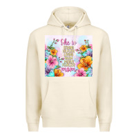Tofu she is mom with flowers Premium Hoodie - TumblerDesignByShophia