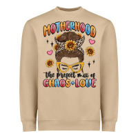 Motherhood The Perfect Mix Of Chaos And Love Heavyweight Sweatshirt | Teevron